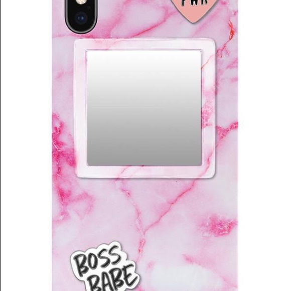 IDecoz Clear Lucite Square Phone Mirror - Picture 4 of 6